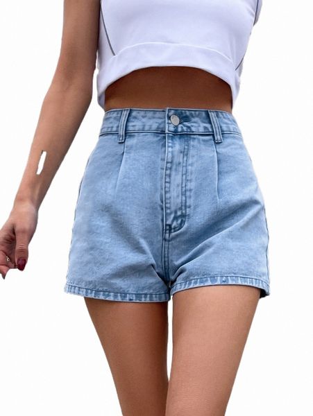 

women's shorts high waist straight leg denim shorts q1s4#, White;black