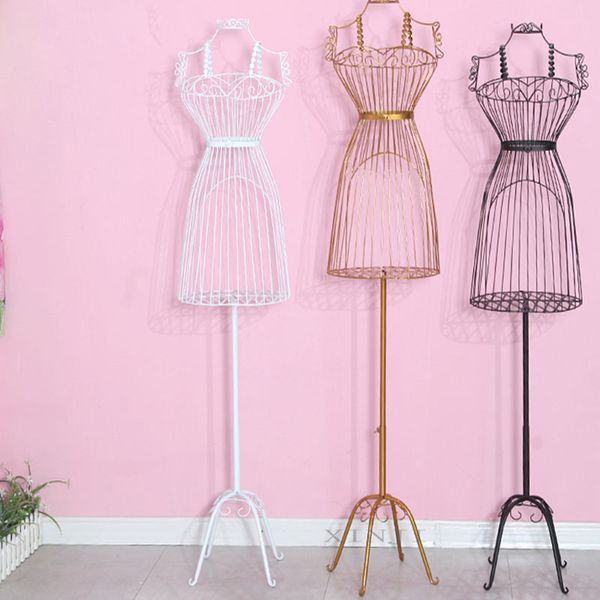 

nice wire mannequin metal female model with base for display, Khaki