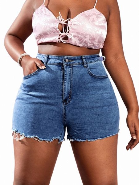 

women's shorts plus high waist raw cut denim shorts h3bf#, White;black
