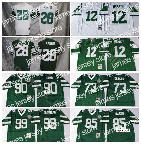 

football jerseys ncaa football 12 joe namath 73 joe klecko 28 curtis martin jerseys 99 mark gastineau 90 dennis byrd wesley walker man vinta, Black;red