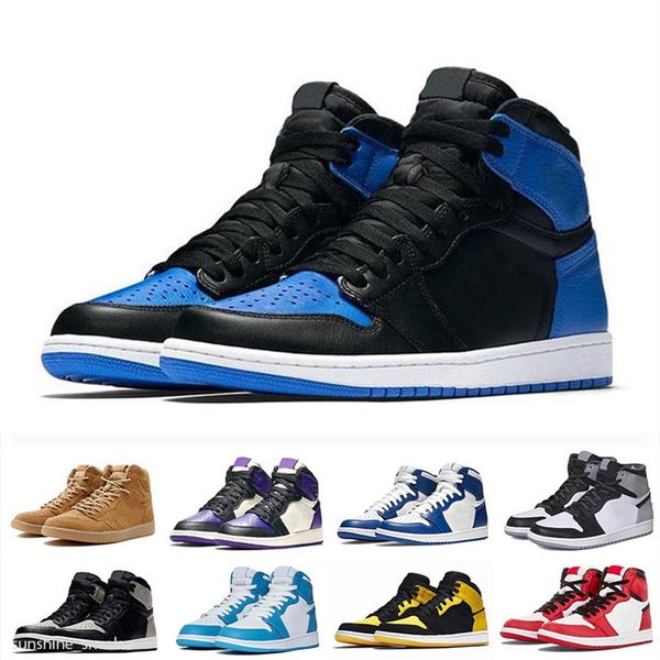 

high og 1 1s unc chicago mens women basketball shoes obsidian trainers sports sneakers athletics running shoe size 36-472837, Black;brown