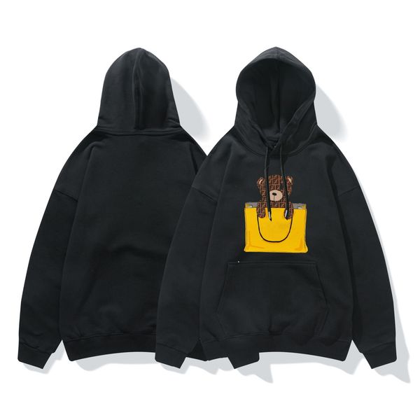 

mens designer hoodie 2022 sweatshirts printing high street print women hoodies pullover winter sweatshirt couples casual loose men hooded cl, Black