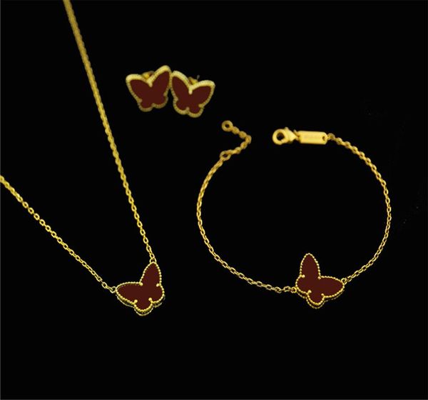 

van 18k gold fashion classic sweet 4four leaf clover butterfly earrings bra, Black