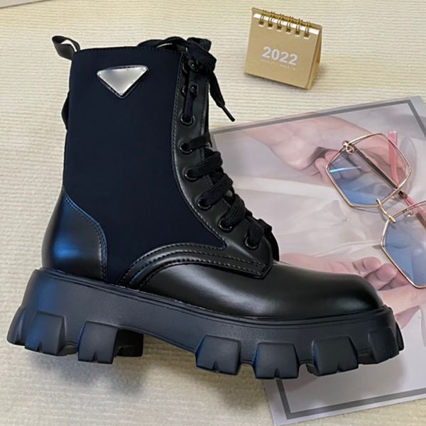 

fashion martin designer boots womens shoes ankle boot pocket black white boots nylon military inspired combat logo with box