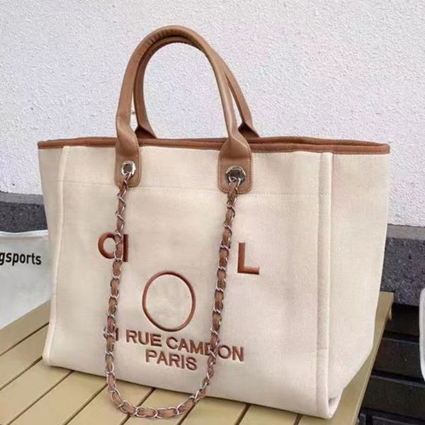 

luxury fashion women's handbags beach bags ch brand canvas embroidered label women packs evening bag classic big handbag designers larg