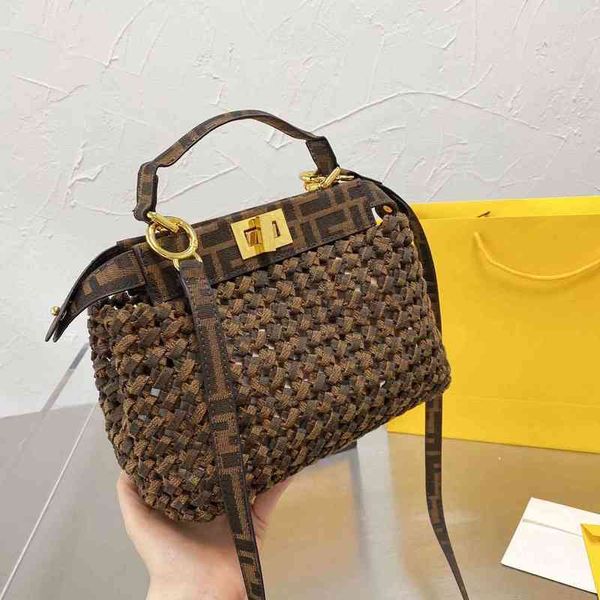 

bags fendbag canvas woven bag for women spring and summer of luxurys bags