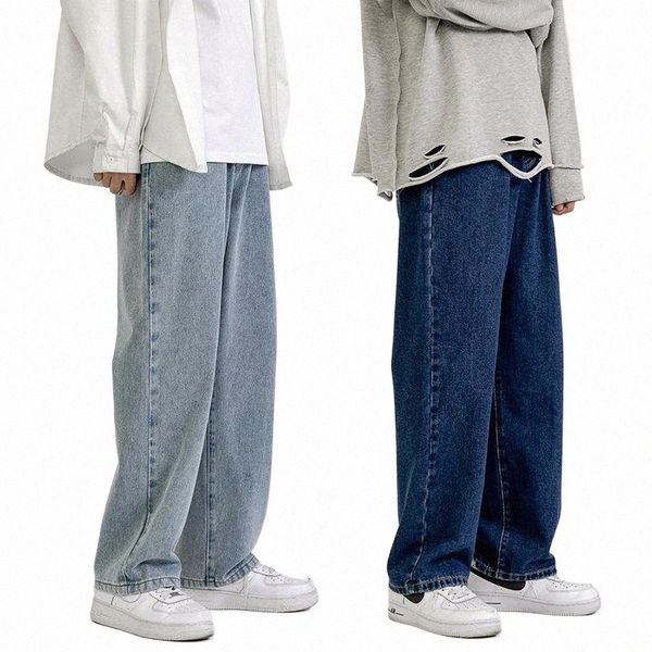 

men's pants men's pants jeans fashion loose straight casual wide leg street clothes korean hip hop 625g#, Black