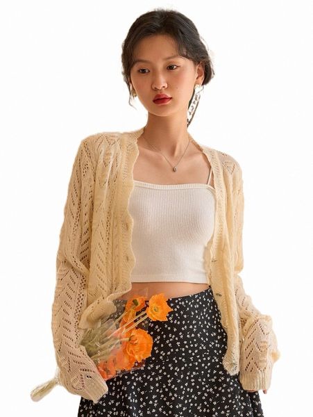 

women's sweaters dazy wave trim open knit cardigan 08qs#, White;black
