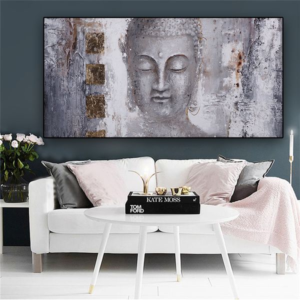 

abstract zen lord buddha oil painting on canvas religious posters and prints scandinavian wall pop art pictures for living room