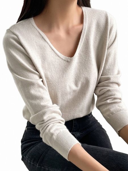 

women's sweaters dazy v neck solid sweater 2022 new u4xs#, White;black