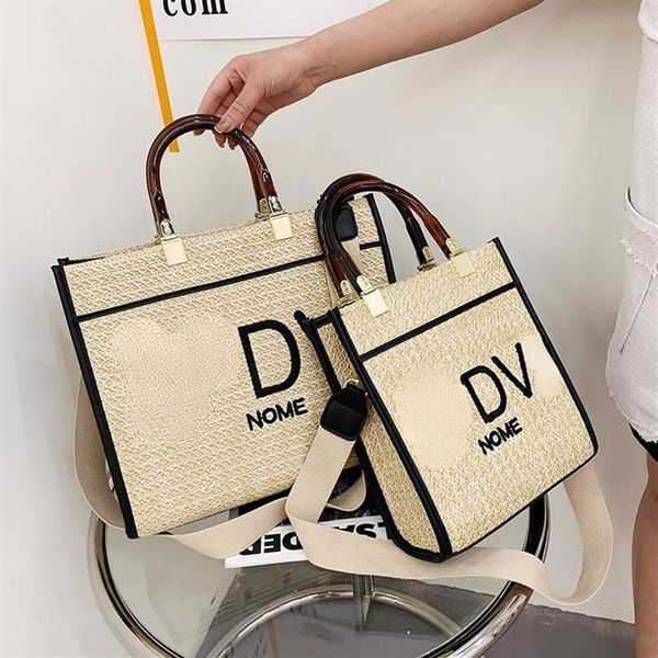 

fashion shoulder bag 2021 women tote handbag straw beach luxurys designers bags bucket basket womens handbags312l