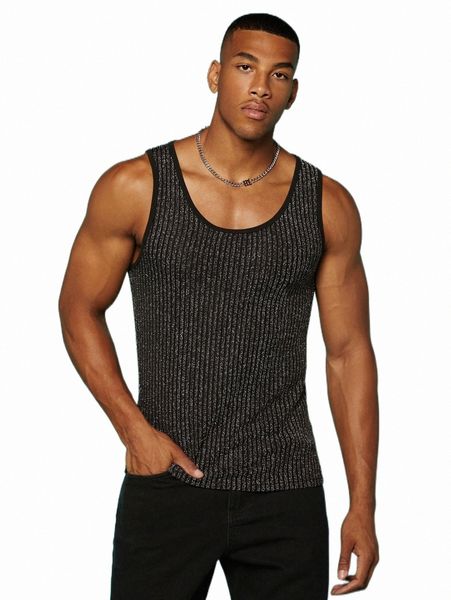 

men's t-shirts men marled rib-knit tank 2022 new v2lq#, White;black