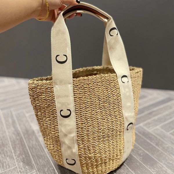 

women basket beach bags handbag straw tote bucket bag shoulder bags designers womens handbags luxurys designers bags totes purses b2105173l