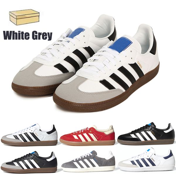 

designer mens women casual shoes samba gazelle sneakers vegan white gum red white red brown green men trainers with box