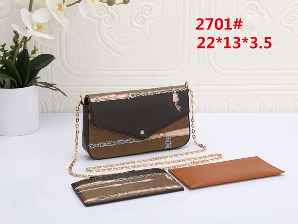

new style designer shoulder bag vintage classic ladies handbag wallet clutch 3 piece women