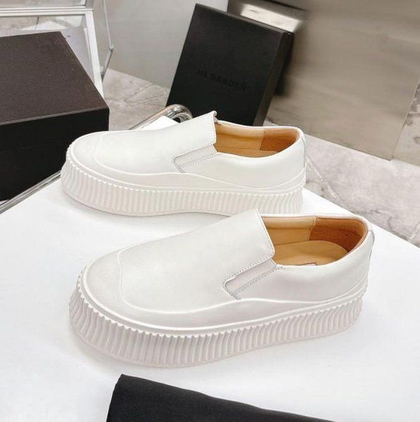 

women's casual shoes triangle rubber platform motorcycle tire men's leather designer sports black and white beige sole heightening