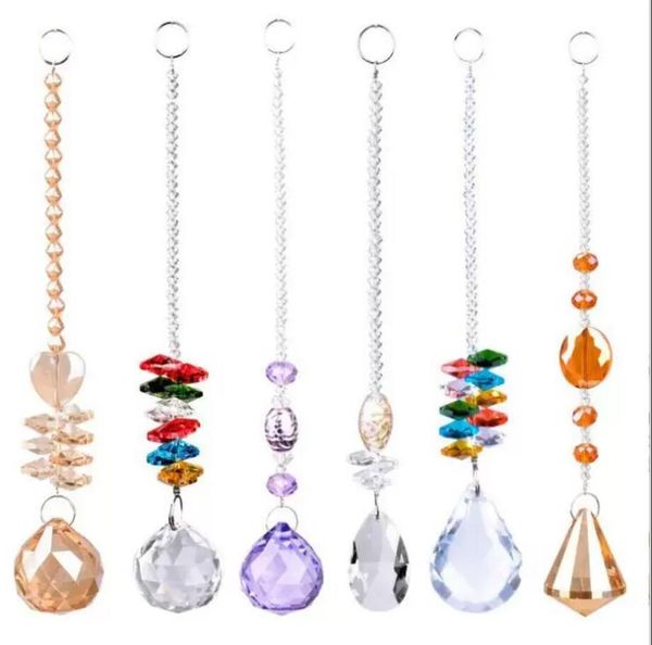 

pendants crystal ball prism glass chandelier hanging pendant lighting dream sun catcher wedding party home decor gc0906, Black