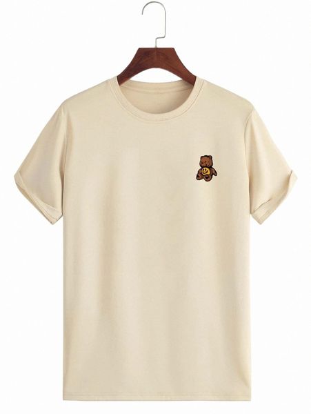 

men's t-shirts romwe guys cartoon bear graphic tee 41nn#, White;black