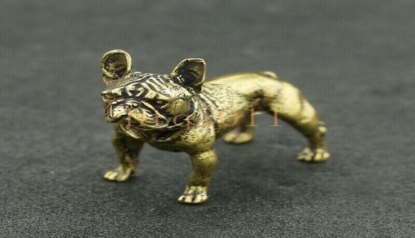

solid brass french bulldog dog mini statue house decoration animal edc figurines factory direct s dz93