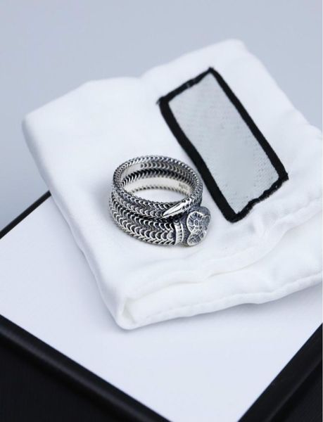 

2020 new mens rings ring width fashion brand vintage ring engr, Silver