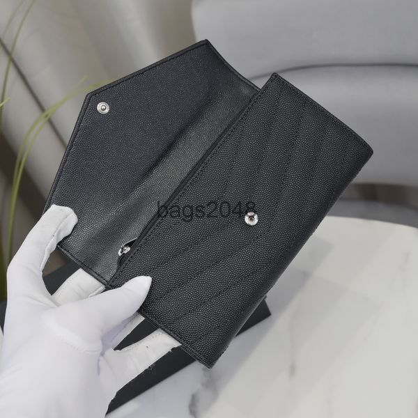 

yls evening bags zipper short wallets mens for women long wallet leather business credit card holder men wallet womens with box 19cm