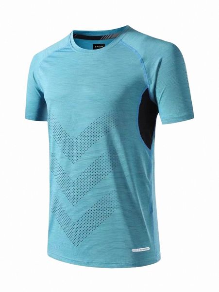 

men's t-shirts men reflective detail contrast panel sports tee v8te#, White;black