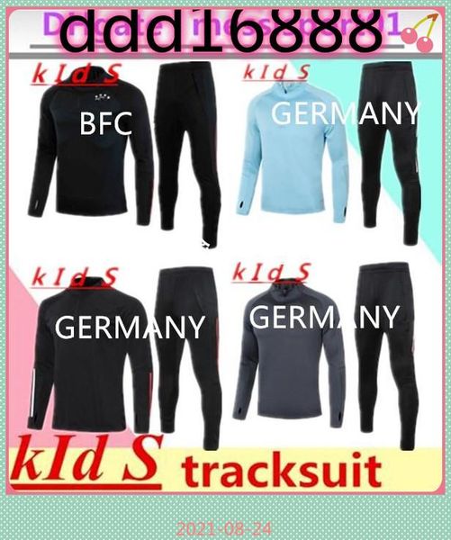 

2021 kids munich tracksuit survetement football 20/21 chandal futbol training suit, Black
