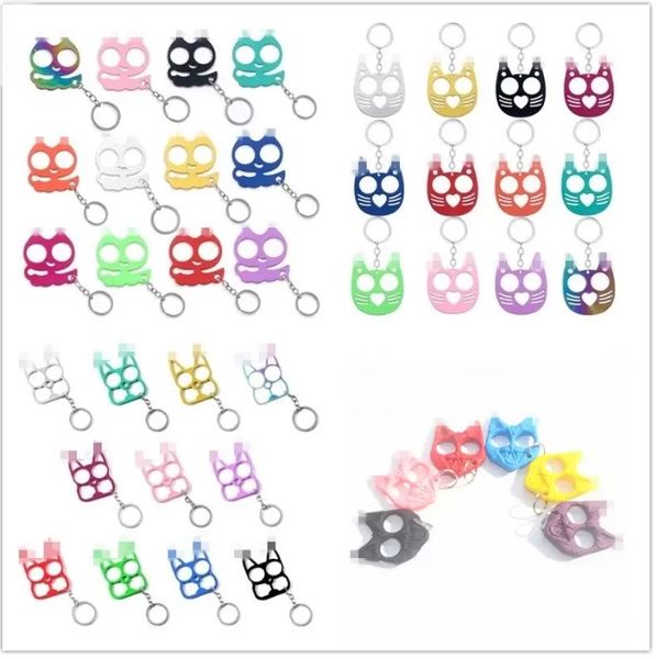 

party favor cute cat self defense keychain bottle opener emergency metal broken windows tools keyring car keychains useful women gift defend
