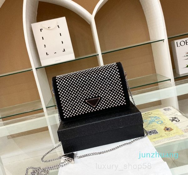 

pra da bag handbag designer women claic shiny bags diamond multicolor leather flap mini shoulder bag luxury bright 2022