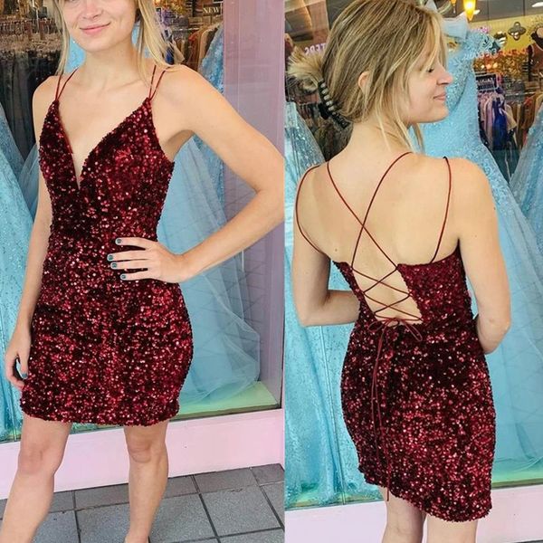 

elegant cocktail dresses sheath spaghetti straps short mini prom party gowns backless party plus size homecoming dresses, Blue;pink