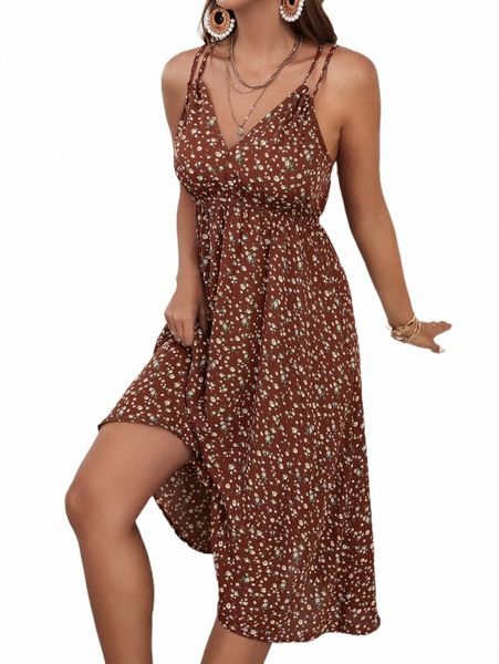 

casual dresses frenchy ditsy floral print cami dress s9za#, Black;gray
