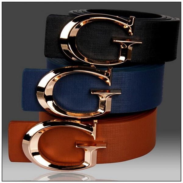 

women fashion belt casual smooth buckle brand leather belt for madam business pu split leather belt female206p, Black;brown
