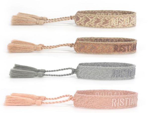 

jewelry bracelets handmade bangles signature embroidered color cotton brace, Black