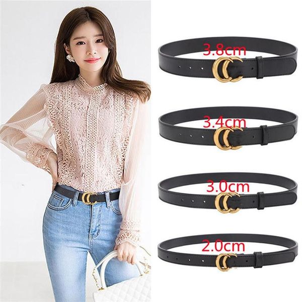 

belts designers versatile men women belts quality black strap body letter smooth buckle belt26822986, Black;brown