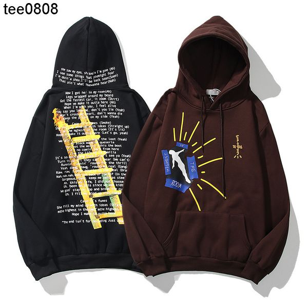 

2021 new fashion hoodies same 3d digital printing hoodie loose large casual coat, Black