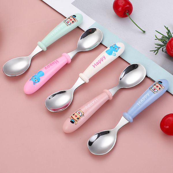 

cups dishes utensils baby gadgets tableware set children utensil stainless steel toddler dinnerware cutlery cartoon infant food feeding spoo