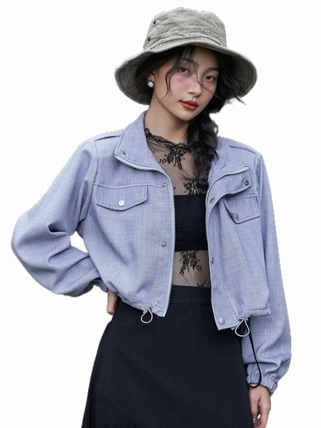 

women's jackets dazy flap detail drawstring hem jacket x8k2#, Black;brown