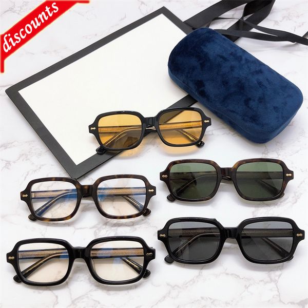 

designer sunglasses 2022 new g family plate small square sunglass women's ins net red same type gg0072, White;black