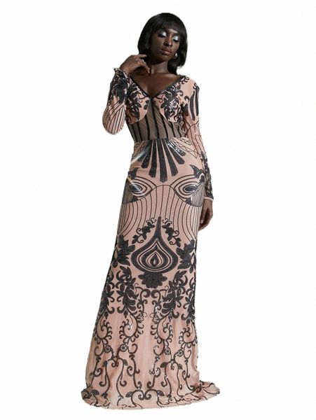 

casual dresses missord baroque print mermaid hem dress t3tg#, Black;gray