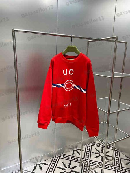 

womens hoodie jumper luxury crew-neck sweatshirts classic brand red letter logo fall long sleeve t-shirt designer women clothing, Black