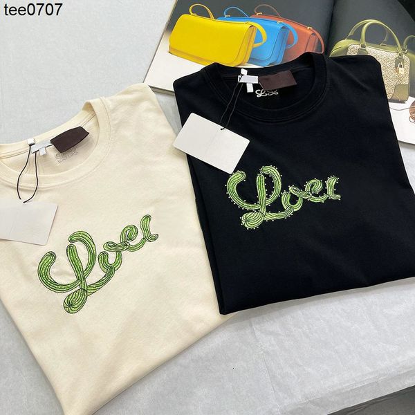 

lofw tee 22 new cactus embroidered short t-shirt for men and, White