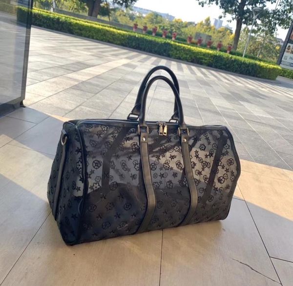 

men women luxury letter pattern travel bag largecapacity pu handmade poor l