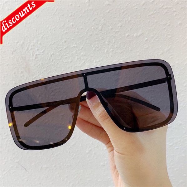 

designer sunglasses new sl large square metal goggl small white net red star same style personalized sl364 trend, White;black