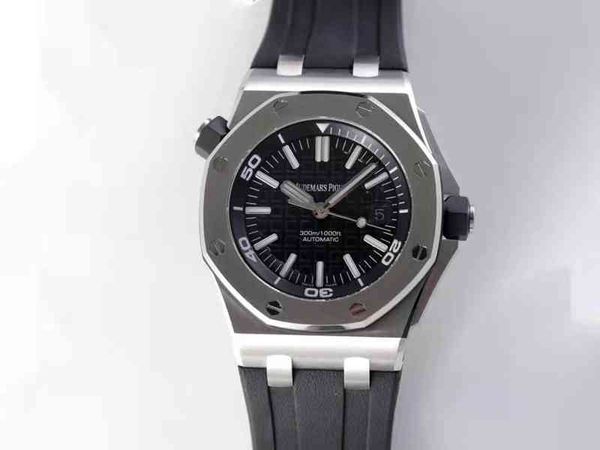 

suitable for abby royal ap15710 series oak offshore steel belt waterproof 15500 full-automatic mechanical watch, Slivery;brown