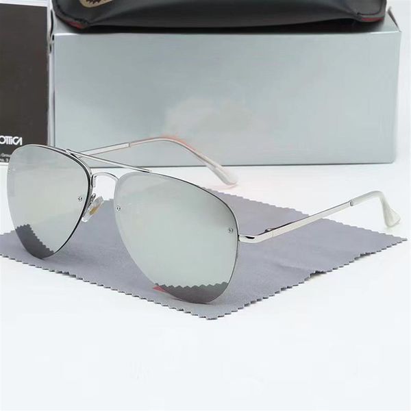 

2020 fashion ray sunglasses vintage pilot brand band uv400 protection mens womens designer out cycling fashion sun glasses with ca216p, White;black