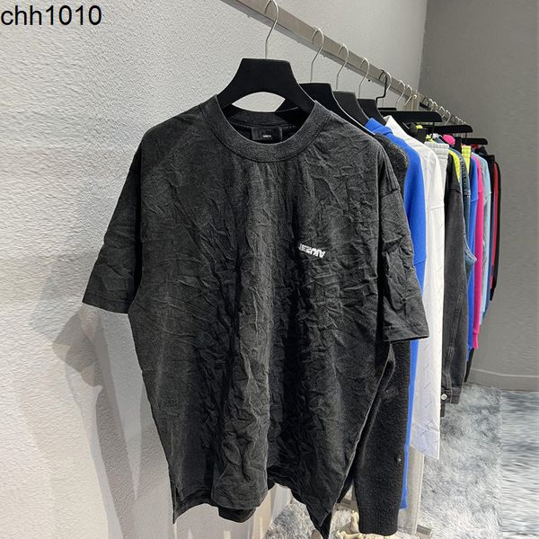 

spring and tee summer high version b home anti embroidery wrinkle split pullover round neck loose fashion mens and womens t shirt short slee, White;black