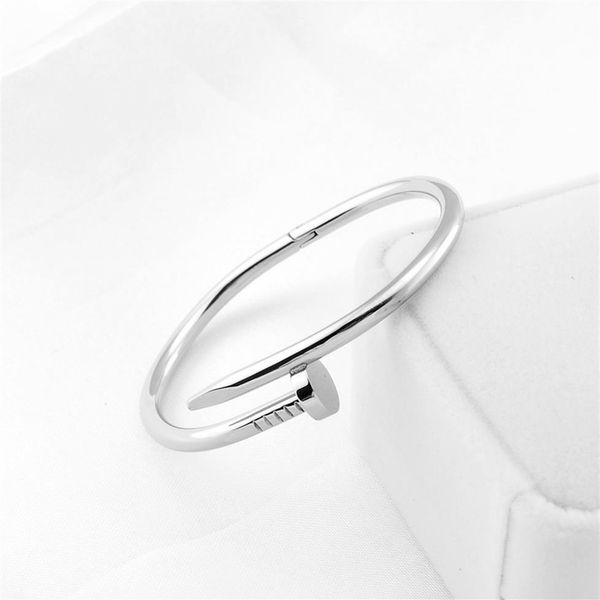 

nail bracelet designer bracelet mens gold bracelet luxury jewelry women bracelets stainless steel gold plated not allergic never272q, Black