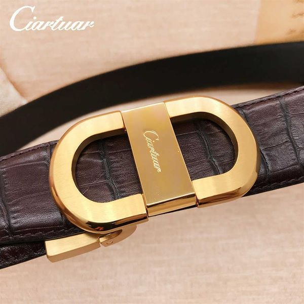 

ciartuar official store luxury new fashion designer men belt genuine leather cowskin for trouser x0726284d, Black;brown