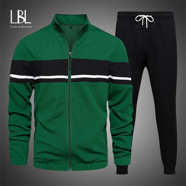 

mens tracksuits autumn men tracksuits green sportswear suits mens sets us size jacket pants casual tracksuit male sweatshirt 2 piece set 220, Gray