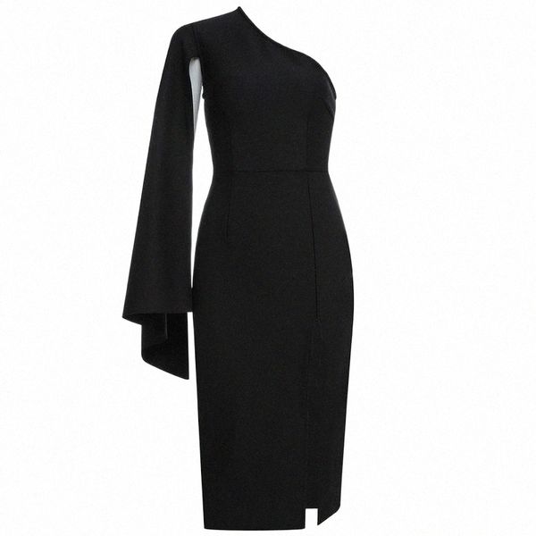 

casual dresses casual dresses 2021 spring and summer dress black one-shoulder girl party club tight bandage elegant ladies clothes b5d8#, Black;gray